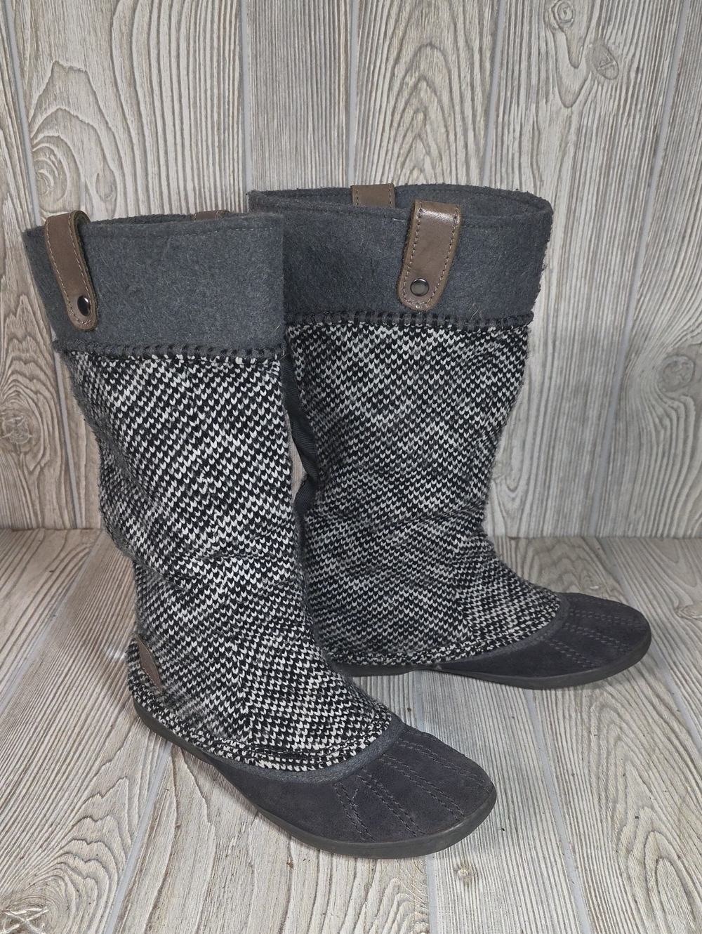Sorel Tremblant Mid-Calf Knit Pull On Boots Womens Size 7.5